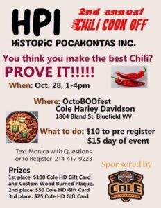 HPI Chili Cook Off Sign