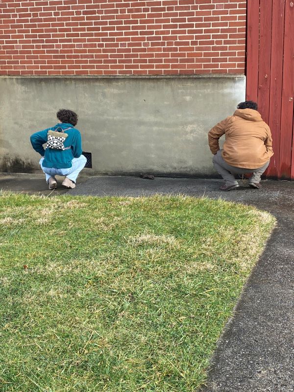 Virginia Tech Students study buildings in Pocahontas, VA.