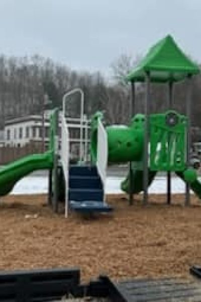 Playground equipment installed at Pocahontas, VA park.